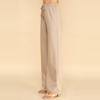 Wide Leg Drawstring Lounge Pants with Pockets