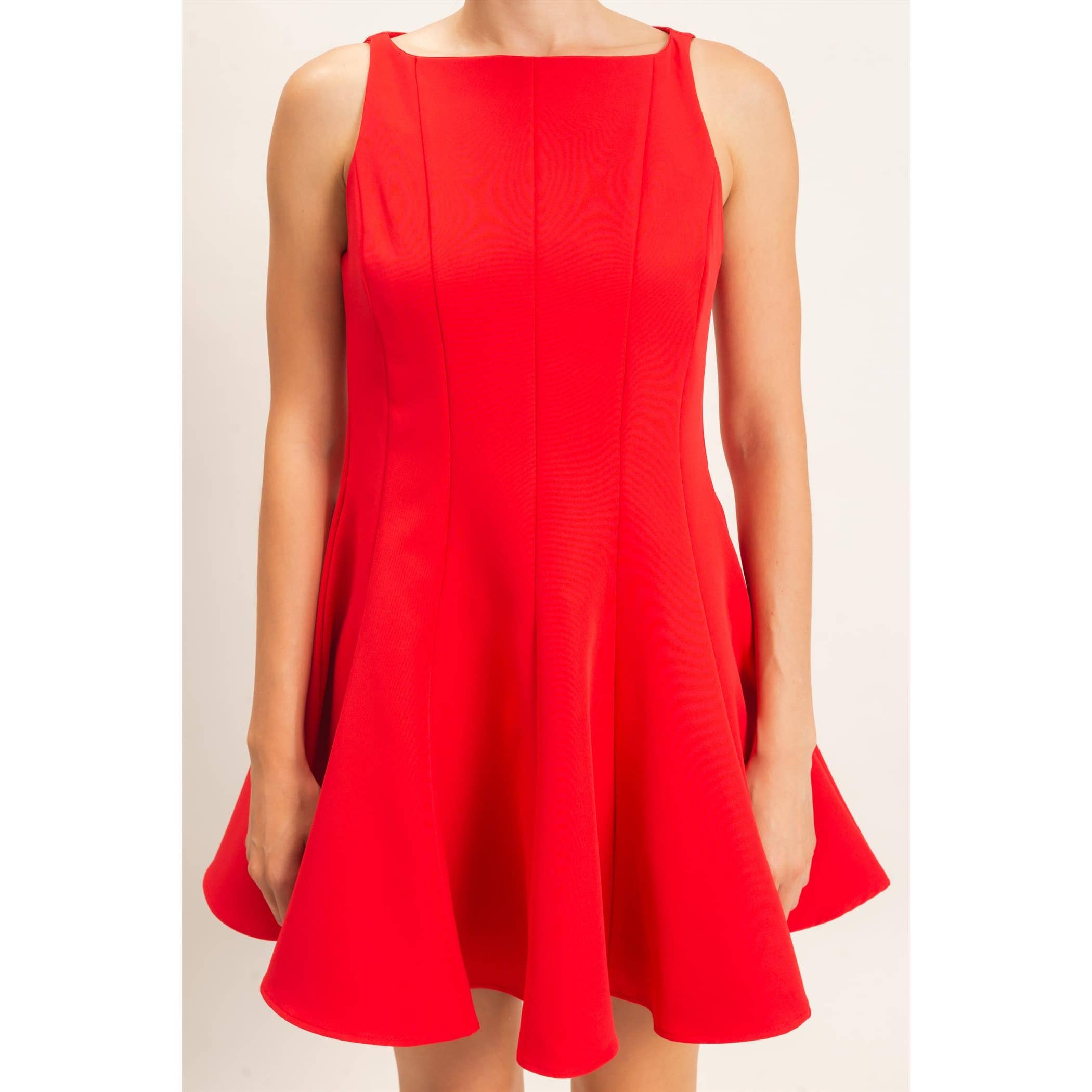 Sleeveless Fit And Flare Dress