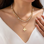 Multi-Layered Cross Pendant Necklace | 80N93429