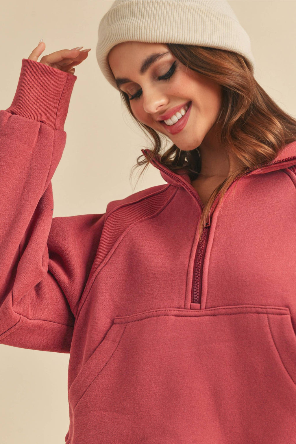 950CK Dove Funnel Neck Half Zip 6