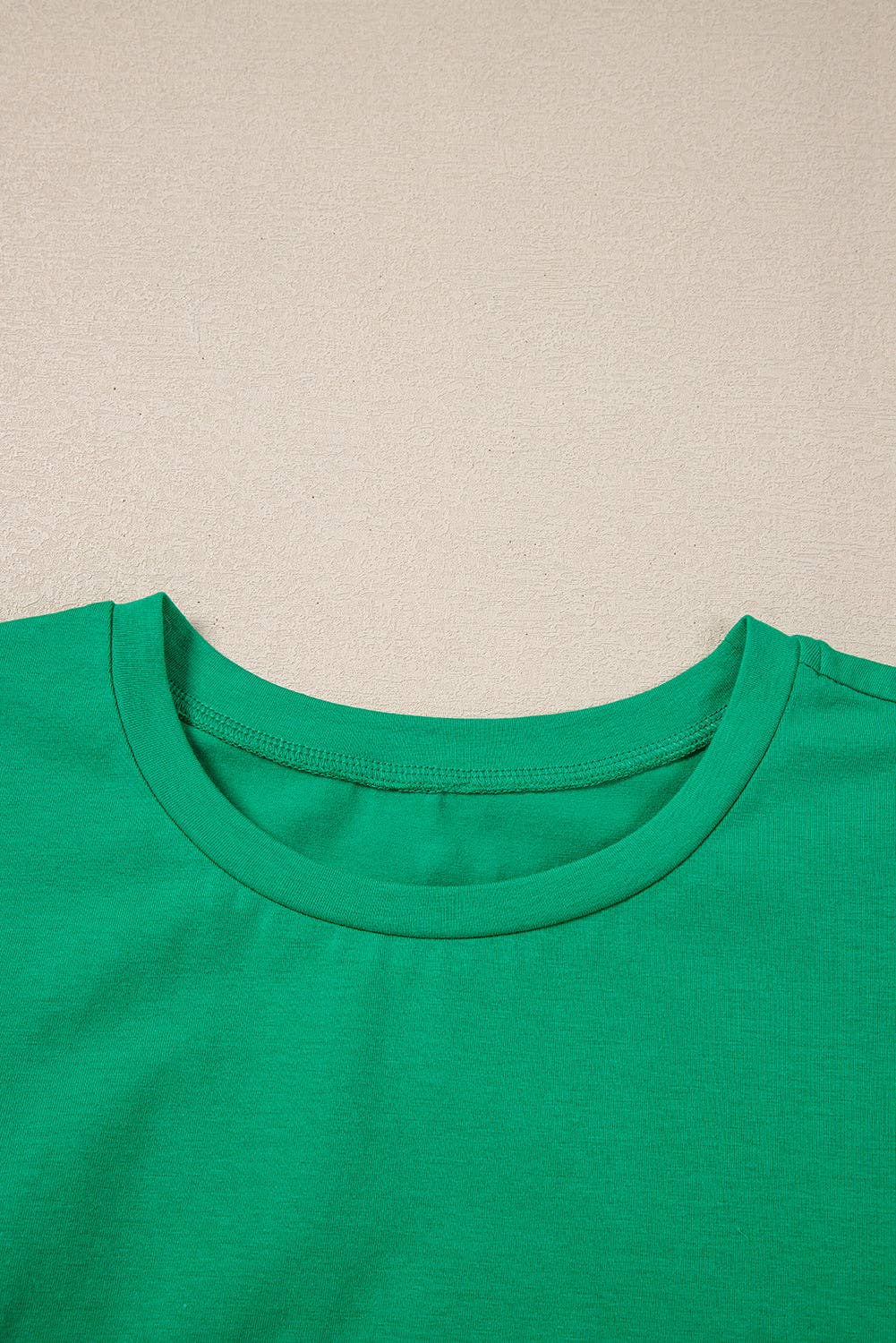 Eyelet Embroidered Ruffle Sleeve Crew Neck Top