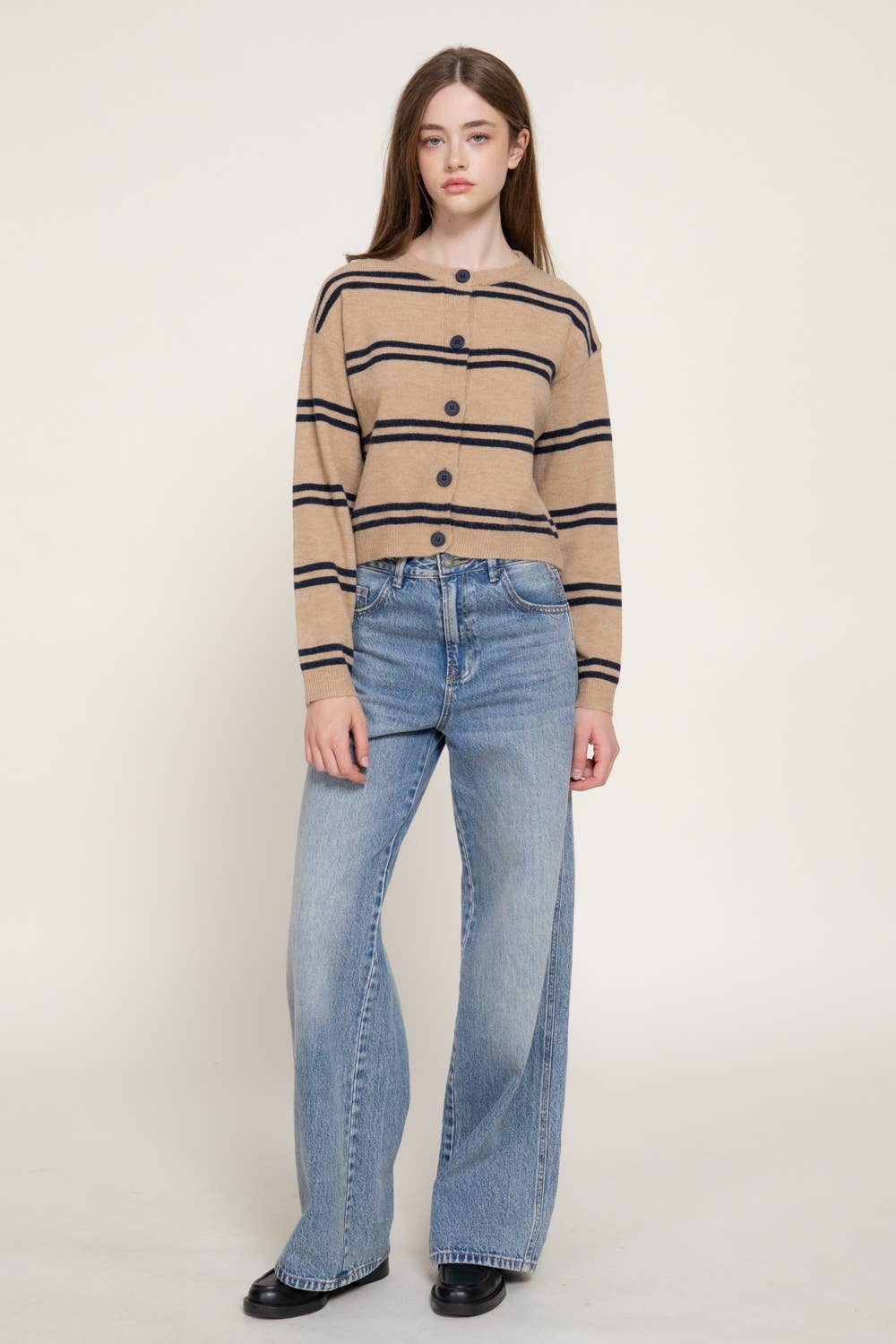 Striped Sweater Cardigan