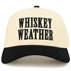 C.C WHISKEY WEATHER Embroidered Letter Two Tone Trucker Hat