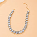 Oversized Teardrop Crystal Tennis Necklace | 40NK9746