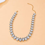 Oversized Teardrop Crystal Tennis Necklace | 40NK9746