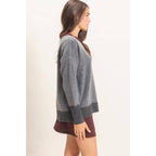 Colorblock Crew Neck Sweater