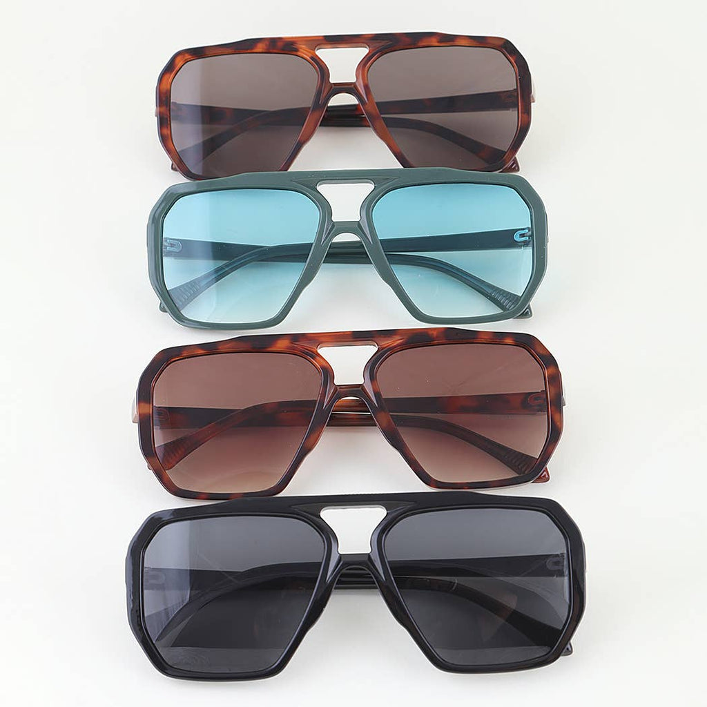 Modern Geometric Aviator Sunglasses