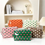 POLKA DOT WATERPROOF CLEAR COSMETIC MAKEUP POUCH BAG |40P630