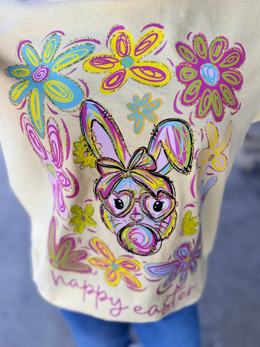 Bubble Gum Bunny With Flowers