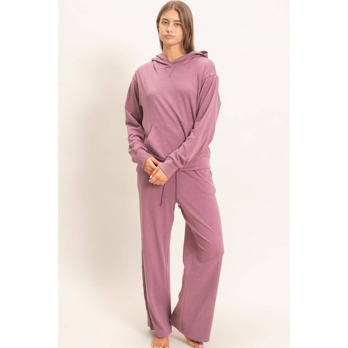 Long Sleeve Hoodie With Kangaroo Pocket