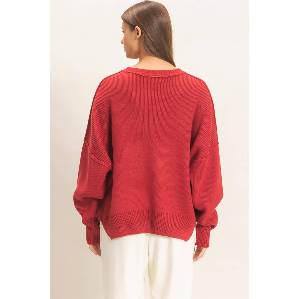 Ribbed Crew Neck Sweater