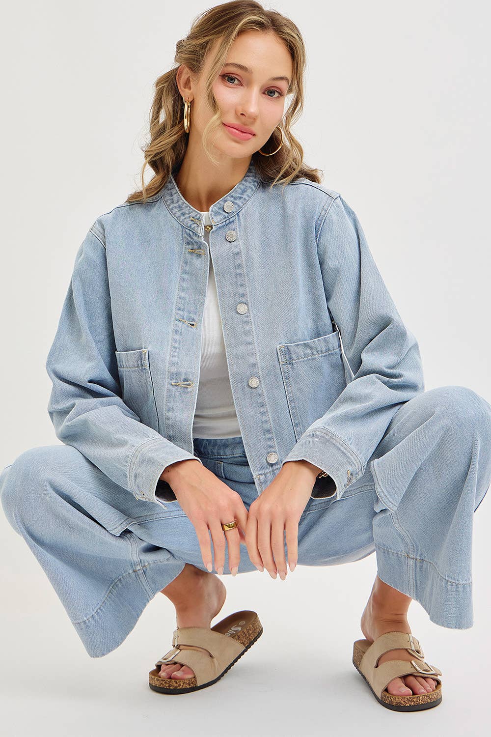 WIDE LEG  DENIM JEANS