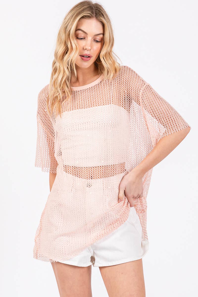SPARKLE FISHNET TOP