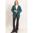 Patch Pocket Chenille Cardigan