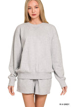 Fleece Sweatshirts & Shorts Set