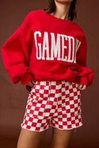 Red Checkered Shorts