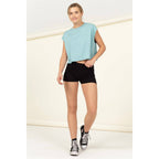 Crew Neck Cropped Top