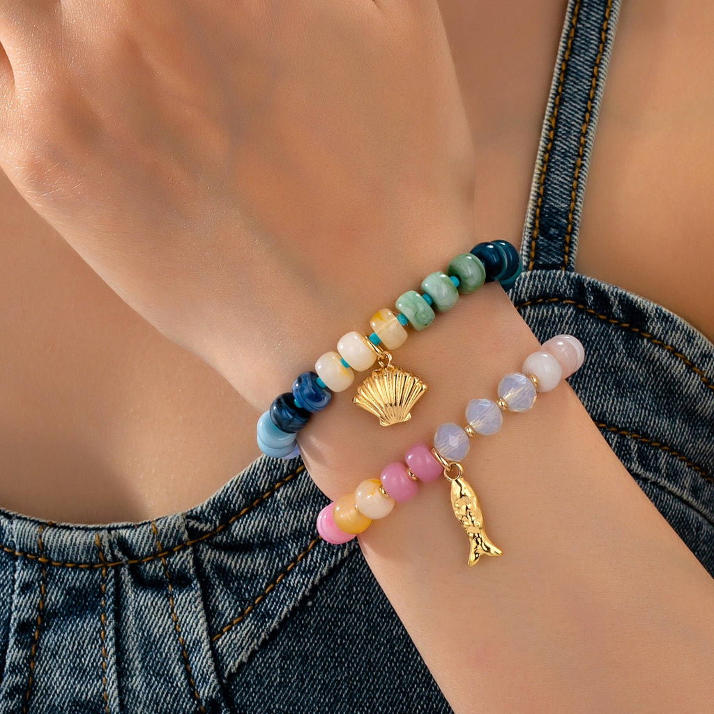 Nautical Multi-Color Beaded Bracelet Set | 80B1703