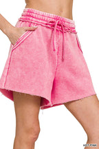 Elastic Waistband Dolphin Shorts