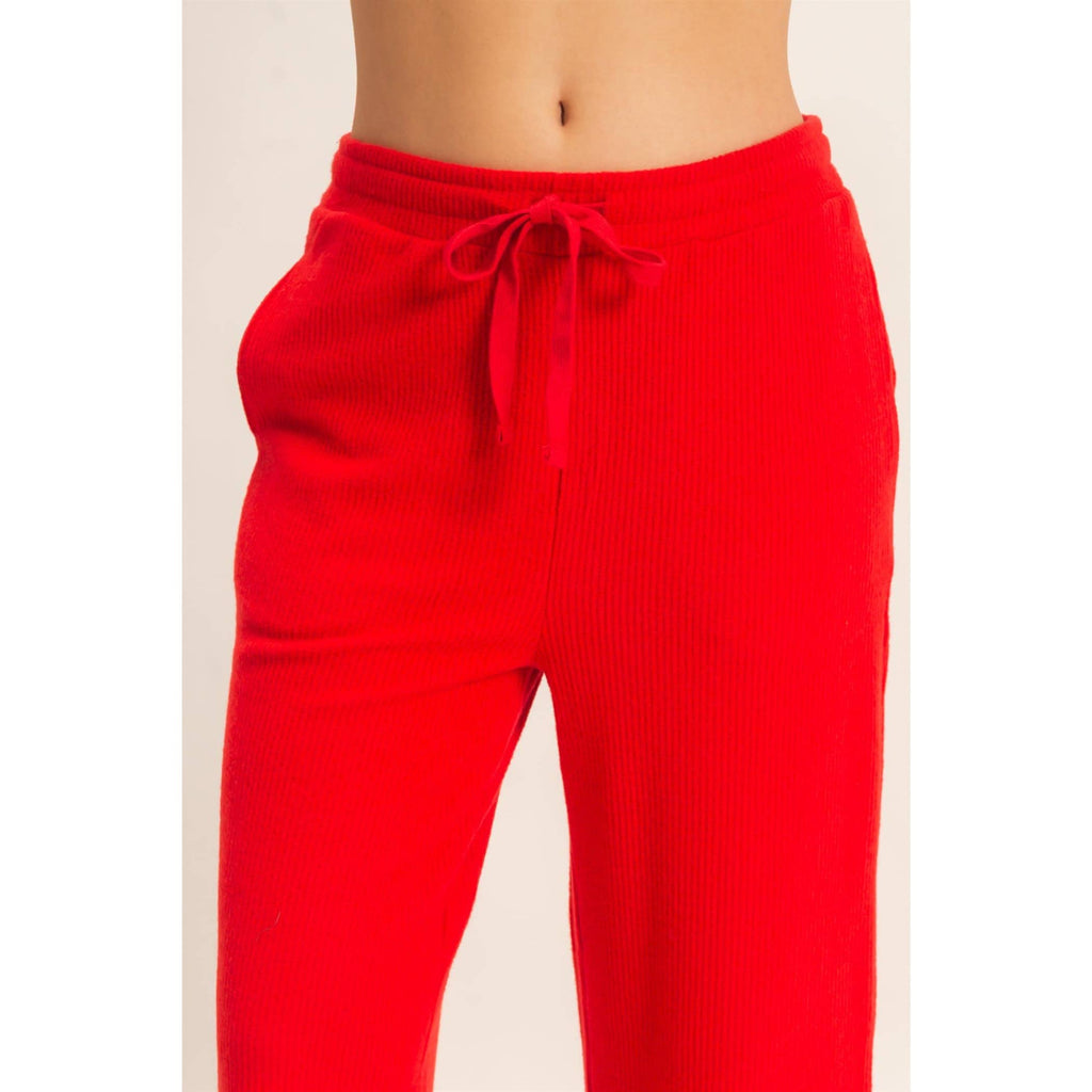 Brushed Waffle Drawstring Pants