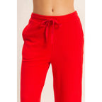 Brushed Waffle Drawstring Pants