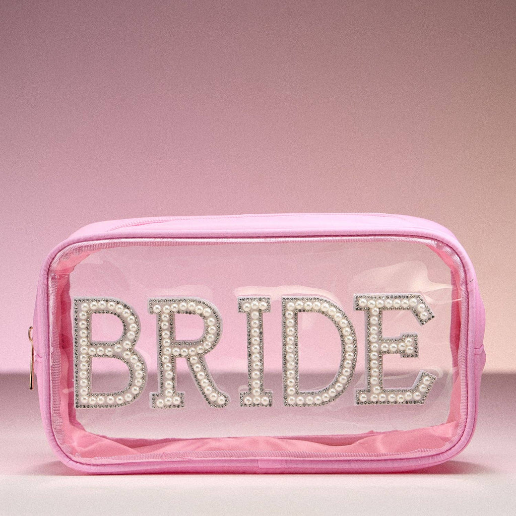2-in-1 BRIDE Clear Cosmetic Bag Bundle - Set Of 6 ( $36 Value )