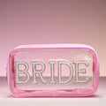 2-in-1 BRIDE Clear Cosmetic Bag Bundle - Set Of 6 ( $36 Value )