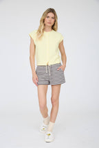 RAW EDGE SLEEVELESS LIGHTWEIGHT CARDIGAN
