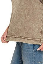 Ribbed Acid Washed Rayon Top
