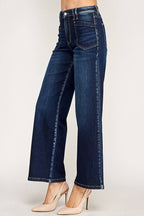 P7117W-DK HIGH RISE PATCH POCKET WIDE LEG
