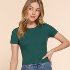 ...Cotton Jersey Baby Rib Tee