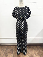 Polka Dot Two-Piece Pant Set