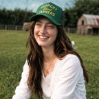 C.C SUPPORT LOCAL FARMERS Letter Two Tone Trucker Hat