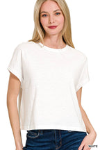 Cotton Slub Short Sleeve Tee - Zenana