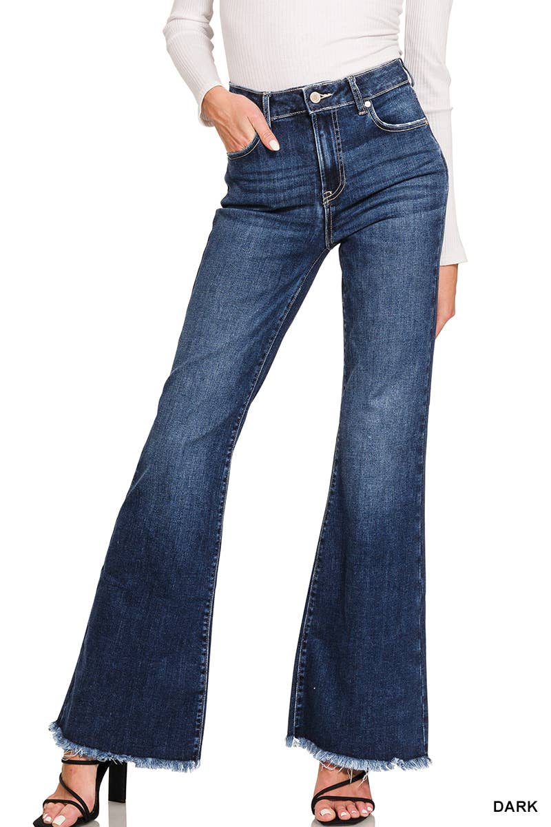 High Rise Bell Bottom Stretchy Jeans