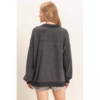 Ribbed Knit Half-Zip Pullover