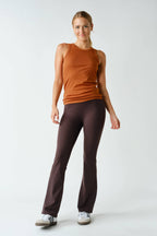 Venice Seamless-Front Flare Pants