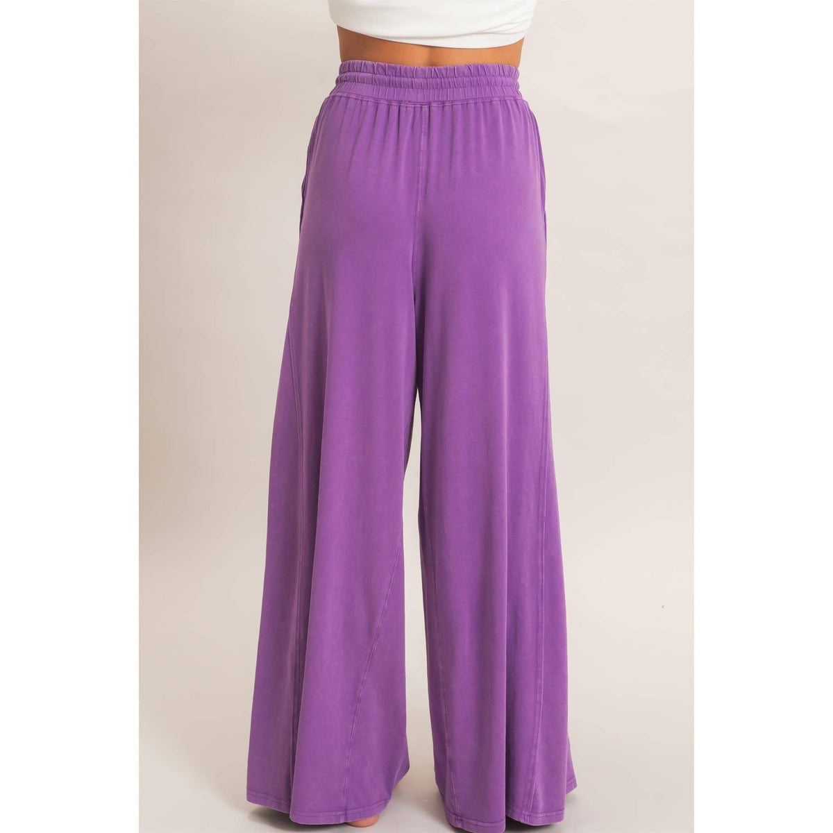 Wide Leg Mineral Wash Pants