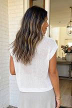 LAS Flag Graphic Short Sleeve Sweater Top (S-XL)
