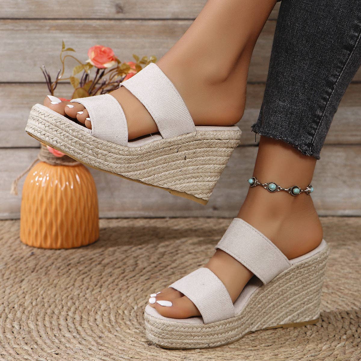 Open Toe Wedge Sandals