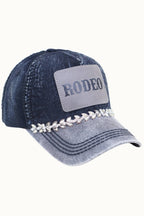 RODEO Two-Toned Dad Cap with Vegan Leather Bill +Leatherette