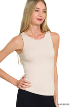 Premium Rayon Double Layered Round Neck Tank Top