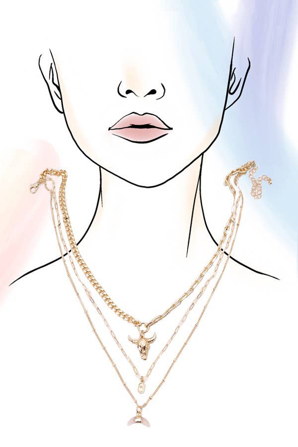 Bull Horn Necklace