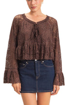 Lace Bell Sleeve Top