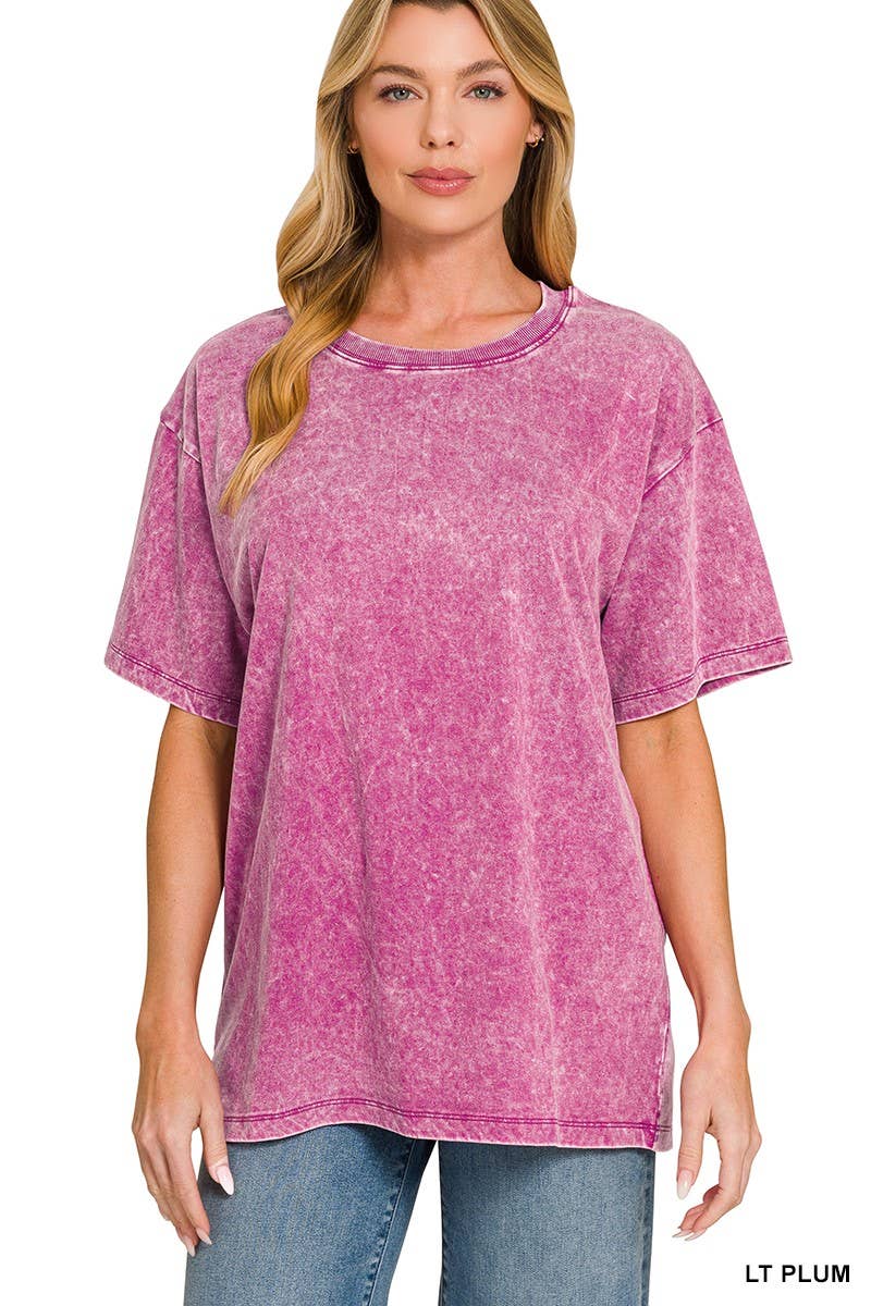 Washed Short Sleeve Top
