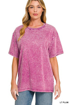 Washed Short Sleeve Top