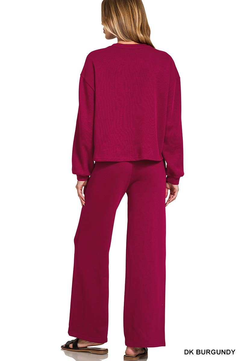 French Rib Pullover & Pants 2PC Set