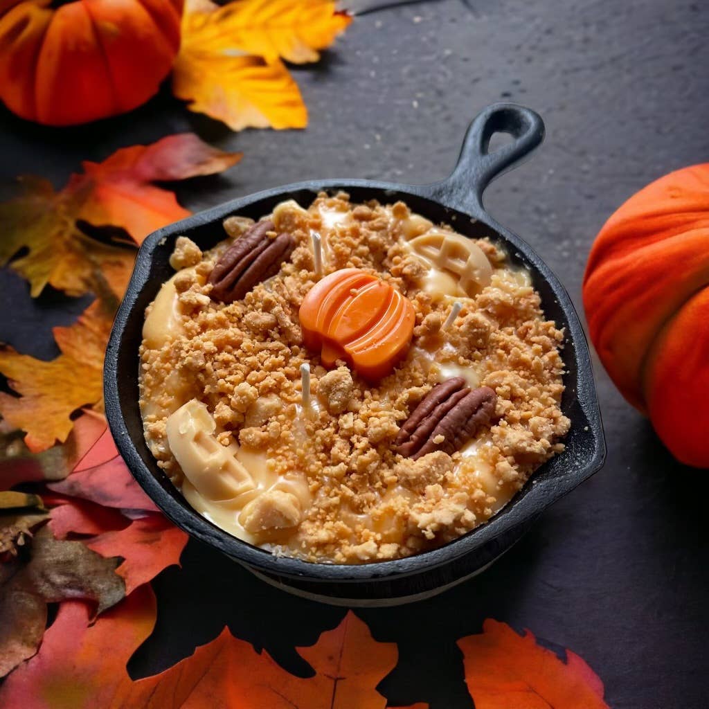 Pumpkin Pecan Waffles Iron Skillet Candle