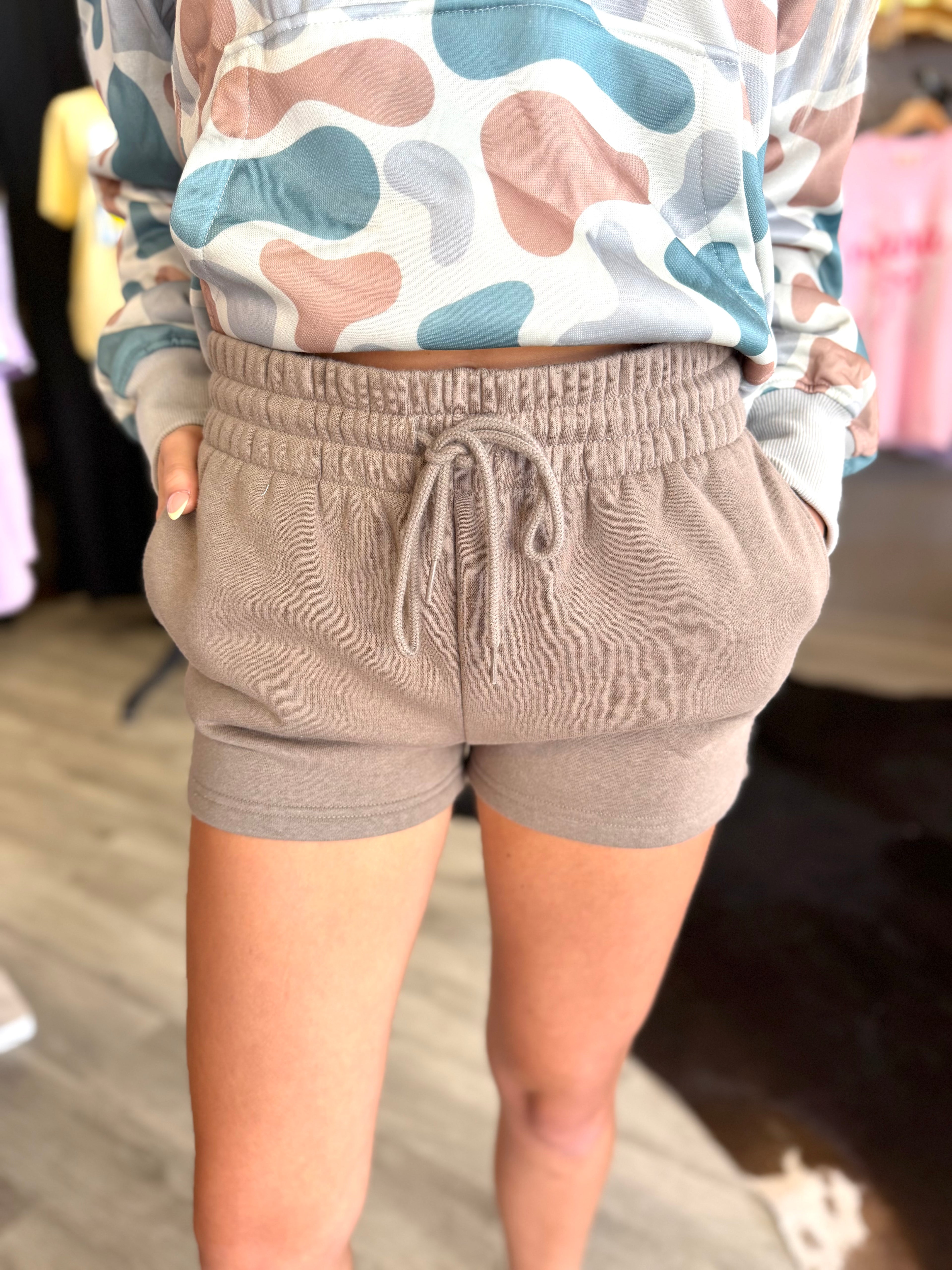 Solid Fleece Lounge Sweat Shorts