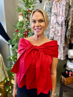 Bow Accented Off The Shoulder Top